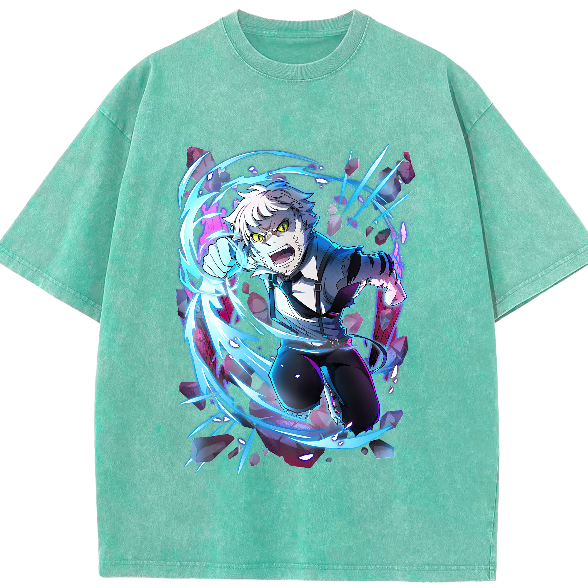 （画像用） 文豪ストレイドッグス Bungo Stray Dogs 綿100% ヴィンテージ風 半袖Tシャツ（フロントプリント）